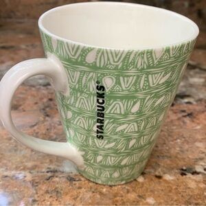 Starbucks Green Batik Print Logo Coffee Mug